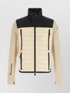 Moncler High Collar Long Sleeve Quilted Jacket In Neutral