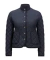 Moncler High-collar Long-sleeved Down Jacket In Blue