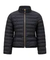 Moncler High-collar Long-sleeved Down Jacket In Blue