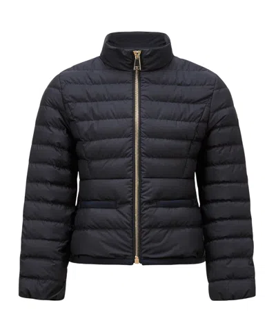 Moncler High-collar Long-sleeved Down Jacket In Blue