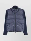 Moncler Grenoble Quilted Zip Up Cardigan In Navy Blu In Blue