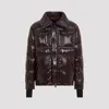 Moncler Brown Tecka Short Down Jacket In Brown