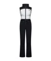 Moncler Black And White Down-filled Ski Suit In Black