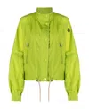 Moncler High-neck Lightweight Jacket In Green
