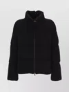 Moncler High Neck Padded Blazer With Long Sleeves In Black