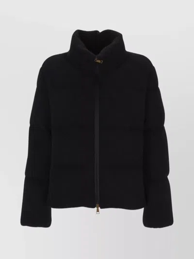 MONCLER HIGH NECK PADDED BLAZER WITH LONG SLEEVES