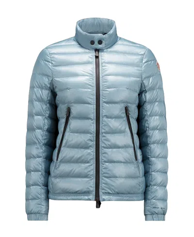 Moncler High-neck Padded Jacket In Blue