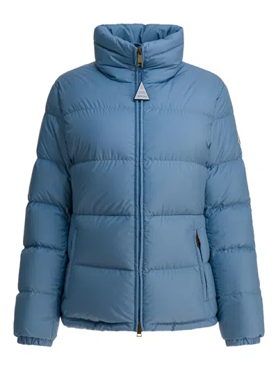 Moncler High-neck Puffer Jacket In Blue