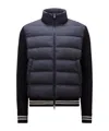 Moncler Cardigan En Coton Matelassé In Blue