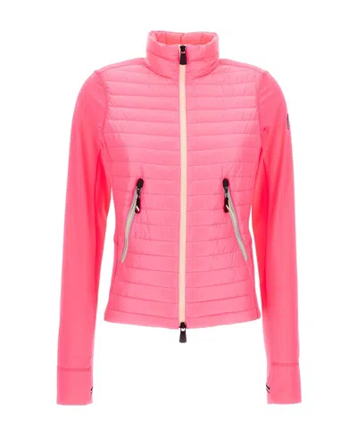 Moncler High-necked Jacket In Pink