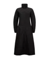 Moncler Robe Midi En Coton À Col Roulé In Black