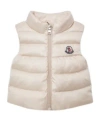 Moncler High-necked Sleeveless Down Jacket In Nude