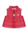 Moncler High-necked Sleeveless Vest In Red