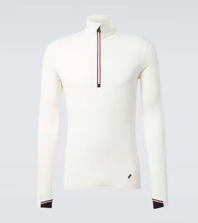 Moncler High Performance Jersey Ski Top In White