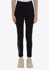 Moncler Technical Jersey Leggings For Active Wear In Black