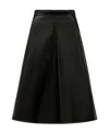 Moncler High-shine A-line Skirt In Black