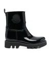 Moncler Kickstream Waterproof Rain Boot In Black