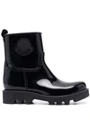 Moncler Kickstream Waterproof Rain Boot In Schwarz