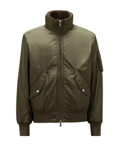 Moncler High-shine Padded Jacket In Green