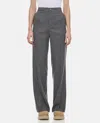 Moncler High Waist Pants In Grey