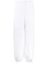 Moncler High-waist Straight-leg Trousers In White