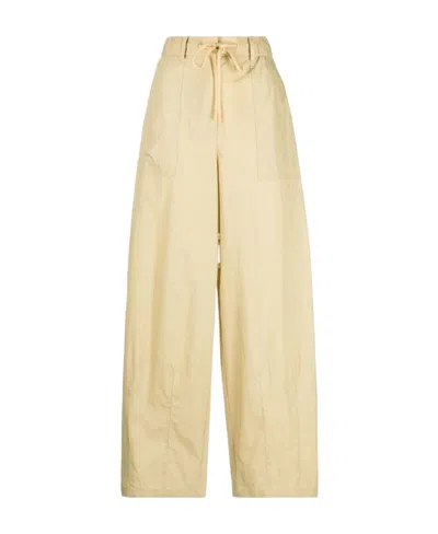 Moncler High-waist Tapered Trousers In Nude