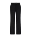 Moncler High-waisted Flared Trousers In Black