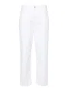 Moncler Mom Fit Straight Leg Logo Jeans In White