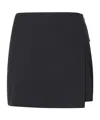 Moncler High-waisted Layered-effect Shorts In Black