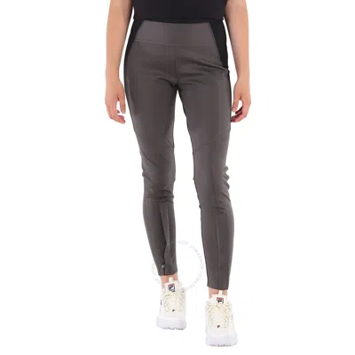 Moncler High-waisted Panelled Leggings In Grey