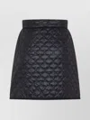 Moncler Quilted Black Skirt With Glossy Finish And Wrap Style In Black