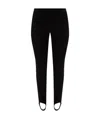 Moncler High-waisted Stirrup Skinny Trousers In Black