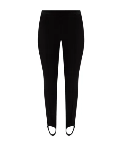 Moncler High-waisted Stirrup Skinny Trousers In Black