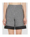 Moncler High-waisted Tailored Shorts In Black