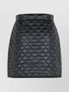Moncler High-waisted Wrap Skirt Quilted Texture In Black