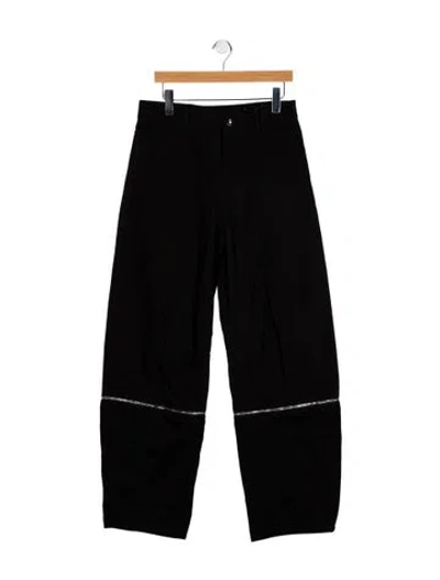 Pre-owned Moncler High-rise Wide Leg Jeans In Black