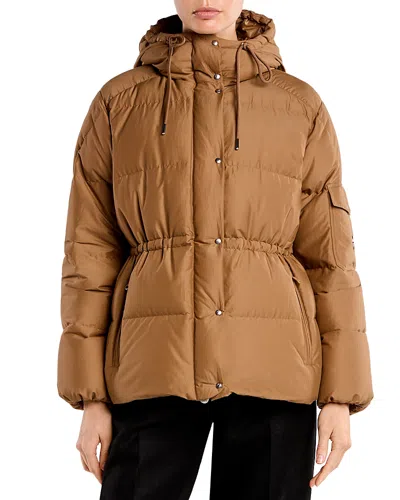 Moncler Himalaya Down Puffer Coat In Brown