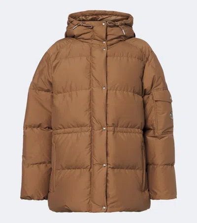 Moncler Himalaya Hooded Quilted Cotton-blend Shell Down Jacket In Brown