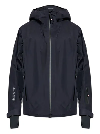 Moncler Hinterburgs Zip-up Hooded Ski Jacket In Blue
