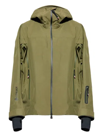 Moncler Hinterburgs Zip-up Hooded Ski Jacket In Green