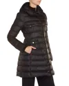 Moncler Gie Water Resistant Down Long Coat In Black