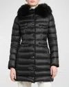Moncler Hirma Quilted Down Coat In Black
