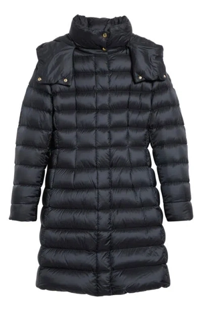 Moncler Hirmas Long Hooded Down Puffer Coat In Black