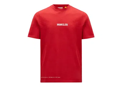 Pre-owned Moncler Hiroshi Fujiwara X Fragment Circus Motif T-shirt In Red
