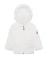 Moncler Hiti Ruffle-trim Hooded Jacket In White