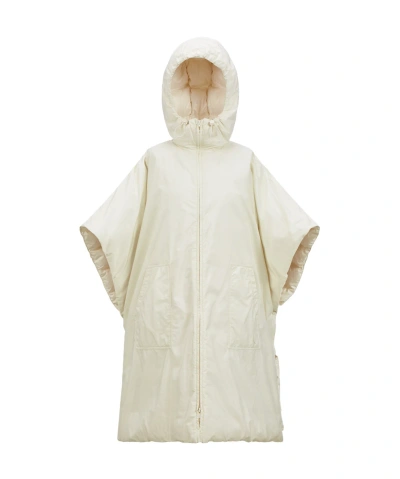Moncler Hooded And Padded Cape In White