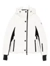 Moncler Hooded Belted Jacket In White