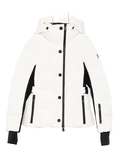Moncler Hooded Belted Jacket In White