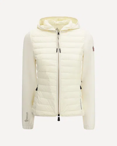 Moncler Hooded Cardigan In White