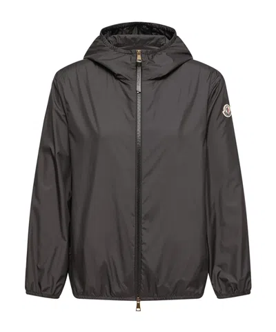 Moncler Hooded Casual Jacket In Black